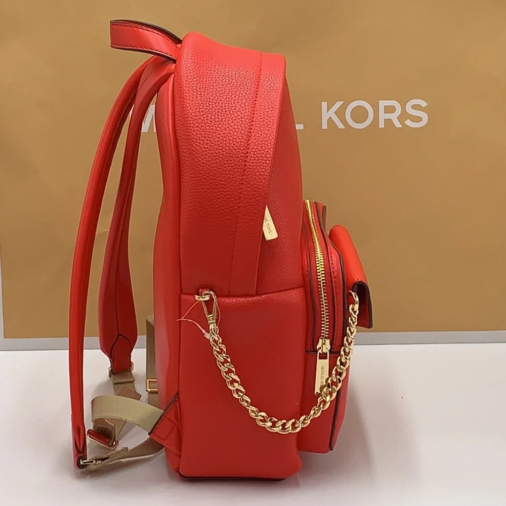 MICHAEL KORS DARK SANGRIA Maisie Medium Pebbled Leather 2-in-1 Backpack